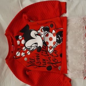 Disney Sweatshirt with Lacey bottom, Size 4 Toddler